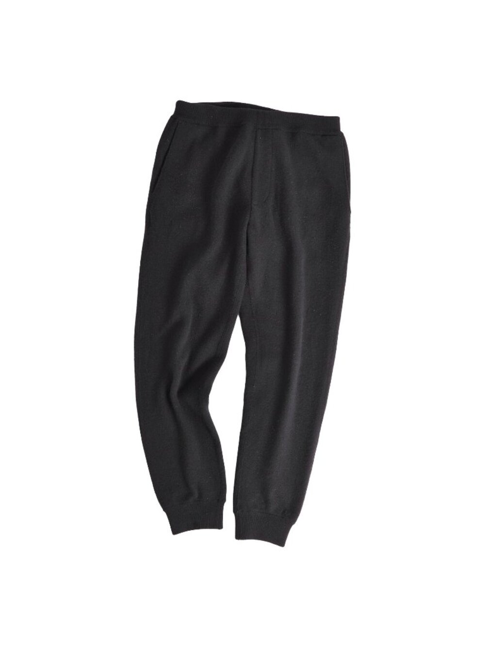 Prada Pants Knit Long Easy Wool Cashmere Black 48